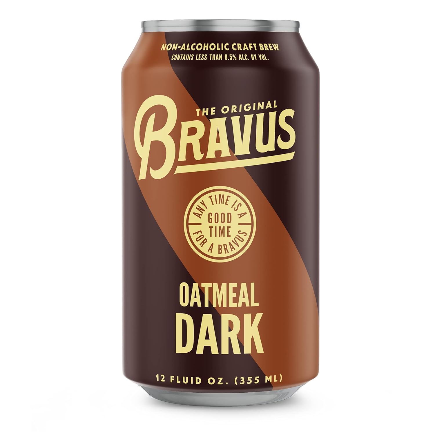 Bravus Avena oscura sin alcohol  Paquete de 12 latas de 12 onzas líquidas  Bajo en calorías, GABF ganador de la medalla de plata GABF