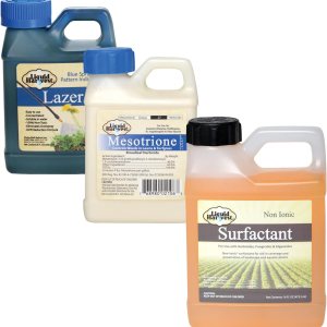 Liquid Harvest Lazer – Indicador de patrón de aerosol azul de 8 onzas, surfactante de 16 onzas y paquete de mesotrione de 8 onzas para un control Liquid Harvest Lazer – Indicador de patrón de aerosol azul de 8 onzas, surfactante de 16 onzas y paquete de mesotrione de 8 onzas para un control
