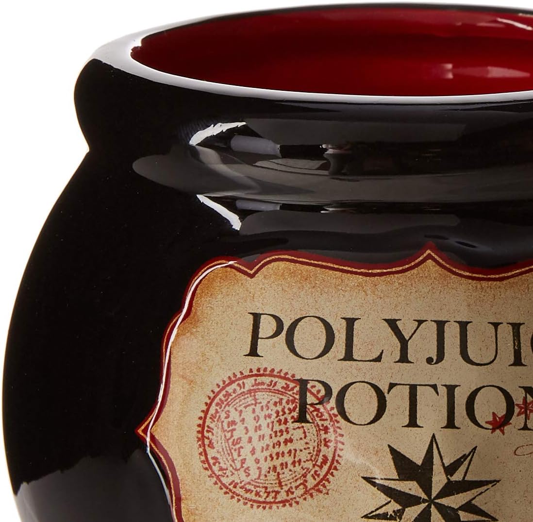 Silver Buffalo HP11833D Harry Potter Hogwarts – Taza de cerámica, diseño 3D esculpido con brillos y la imagen de un escudo de Hogwarts