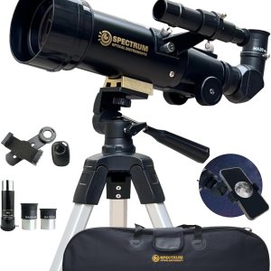SpectrumOI Telescopio para niños, telescopio para adultos, regalos de astronomía, telescopio profesional, telescopio refractor de primera calidad SpectrumOI Telescopio para niños, telescopio para adultos, regalos de astronomía, telescopio profesional, telescopio refractor de primera calidad