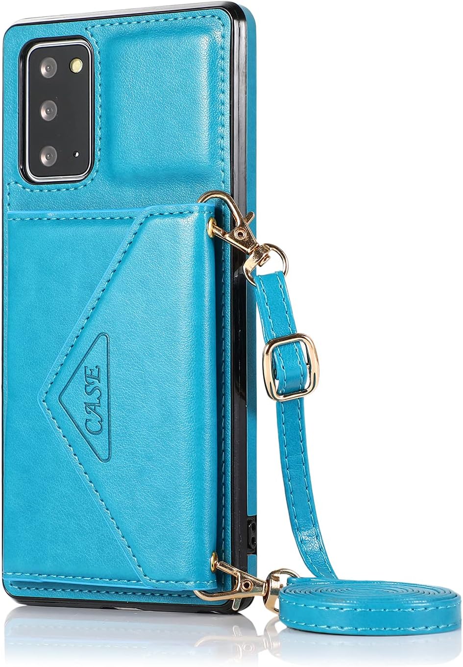 Asuwish Funda tipo cartera cruzada compatible con Samsung Galaxy Note 20 5G y protector de pantalla de vidrio templado, soporte para tarjetas,