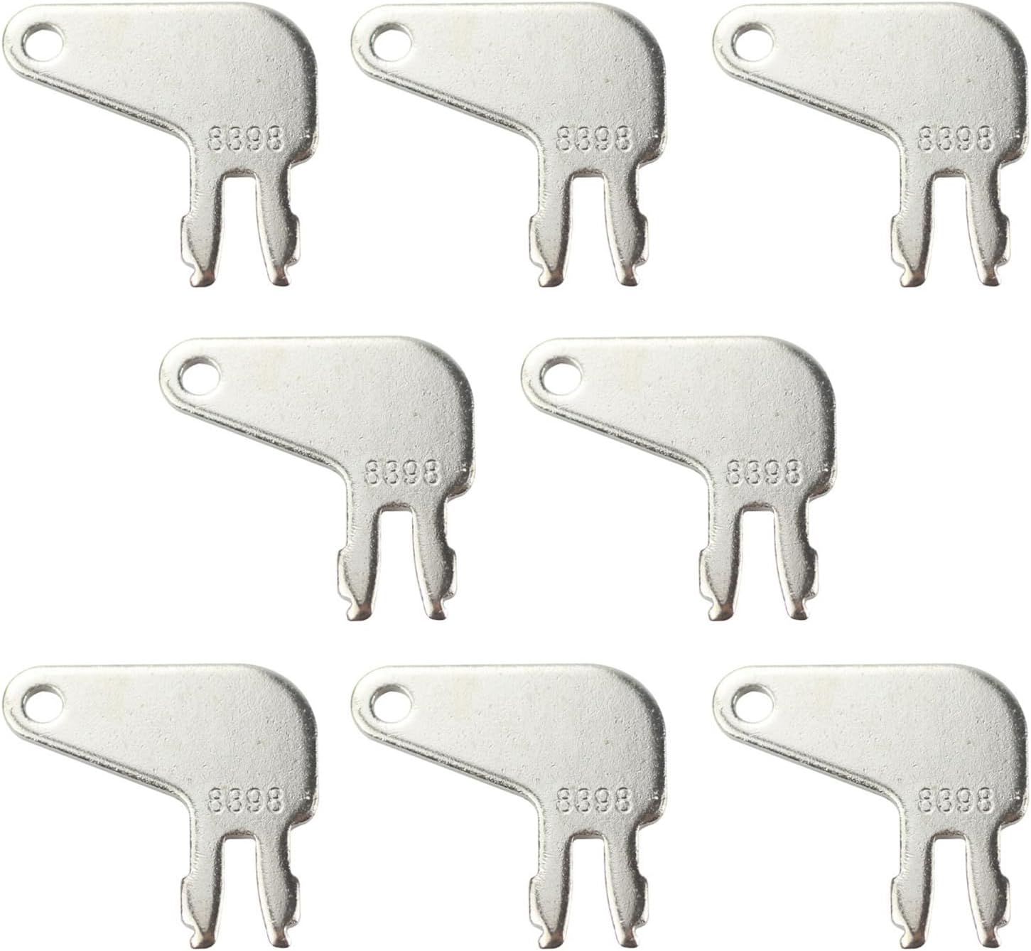 8PCS 8H5306 8398 Llaves de equipo pesado Llave de desconexión de batería maestra compatible con Caterpillar y encendidos antiguos