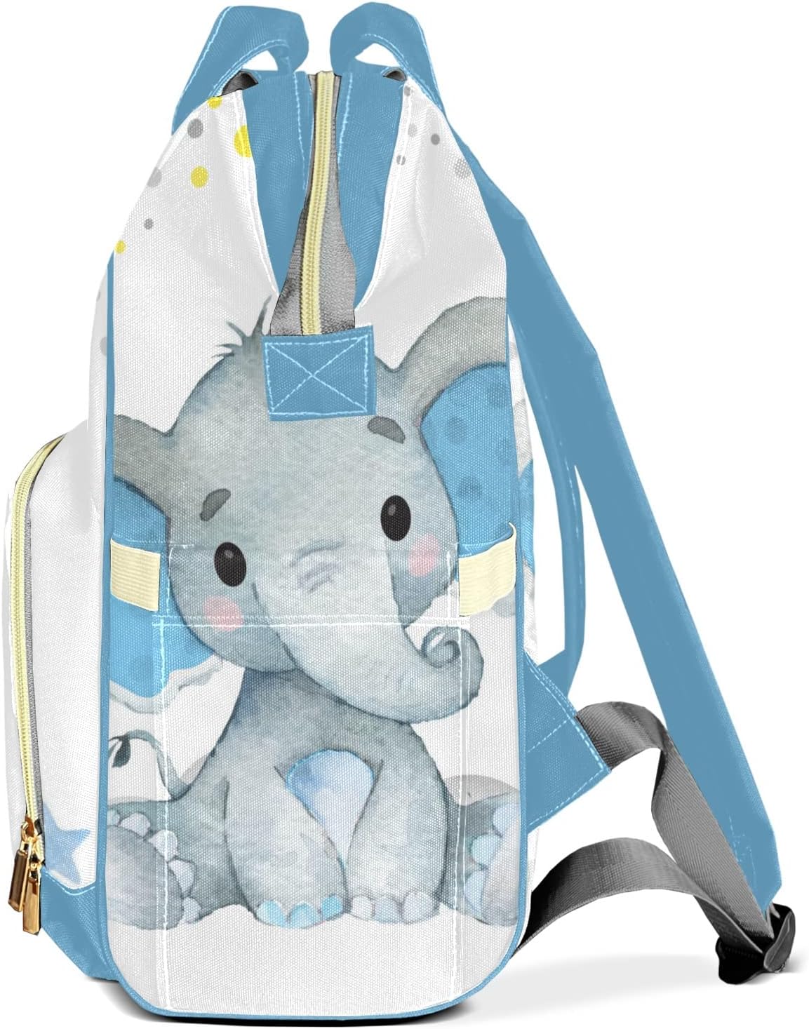 Bolsas de pañales con diseño de elefante y copo de nieve, mochila para mamás y niñas, personalizado 3, Mochilas Daypack