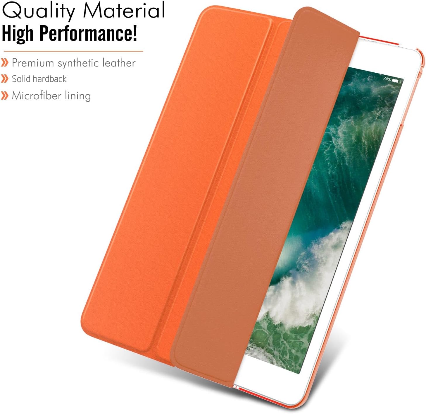 MoKo Case Fit 20182017 iPad 9.7 56 generación, delgada y ligera, con protector trasero translúcido esmerilado para iPad 9.7 20182017, encendido y