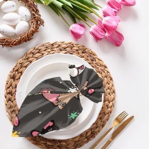 Cloth Napkins Set of 4 Cute Dog 20×20 Inch Cloth Napkins Colorful Dog Washable Reusable Kitchen Dinner Napkins Table Decor for Wedding, Holiday Cloth Napkins Set of 4 Cute Dog 20×20 Inch Cloth Napkins Colorful Dog Washable Reusable Kitchen Dinner Napkins Table Decor for Wedding, Holiday