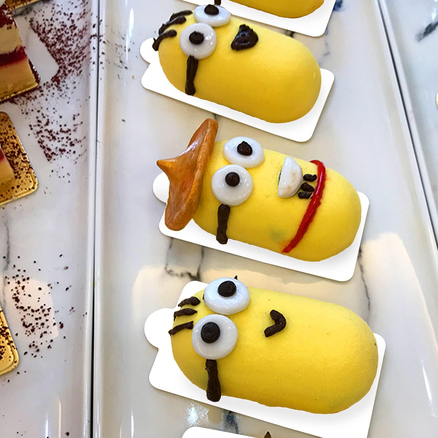 Mini tablas para pasteles, 100 bases de mousse, platos de tablero de papel, bandejas de exhibición de postres para cupcakes, base de cartón para