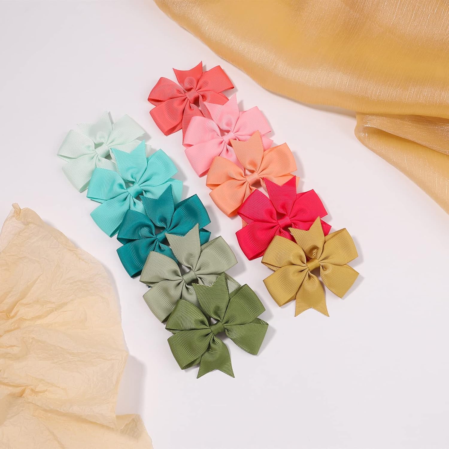 Choicbaby Lazos para el pelo para niñas, lazos para el pelo de 3 pulgadas con cinta de grogrén para niñas pequeñas, accesorios para el cabello,