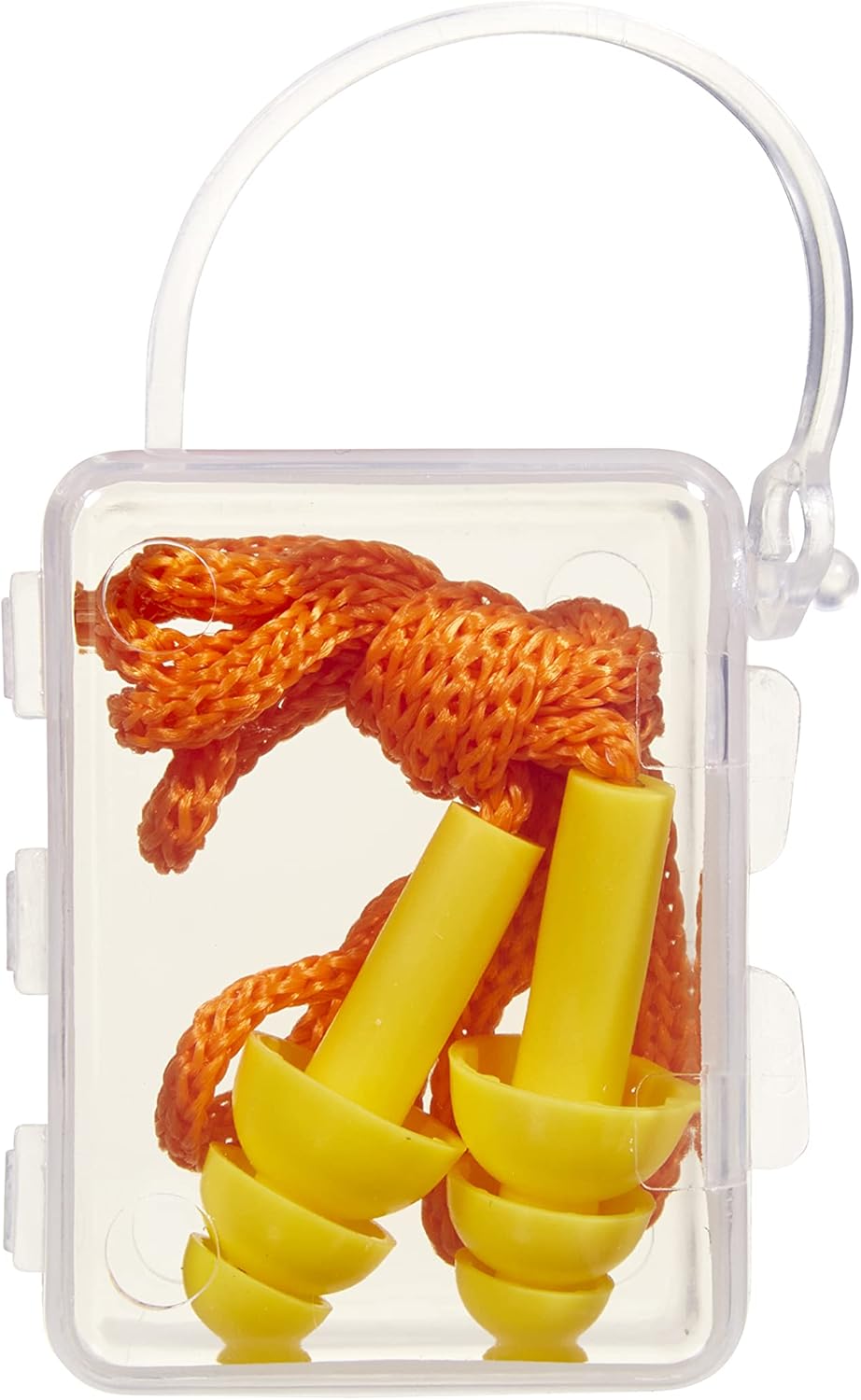 Allen Company Tapón para los oídos Deluxe con cable y estuche pequeño, naranja, talla única