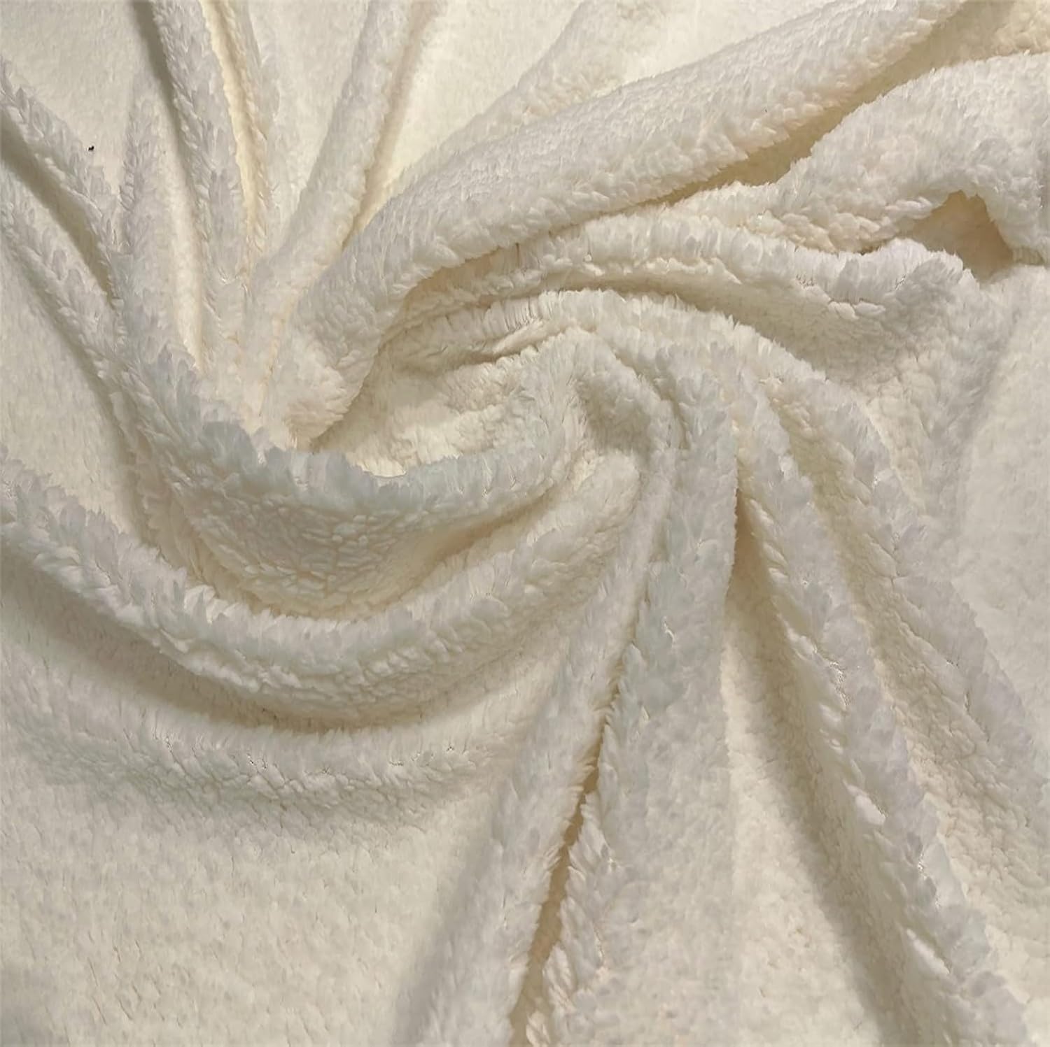 DAVID TEXTILES The Yard Multi – Tela polar de felpa blanca sólida de 60 pulgadas