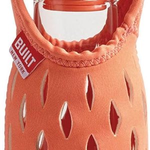 BUILT NY – Botella de agua de vidrio con bolsa de neopreno, 17 onzas, coral BUILT NY – Botella de agua de vidrio con bolsa de neopreno, 17 onzas, coral