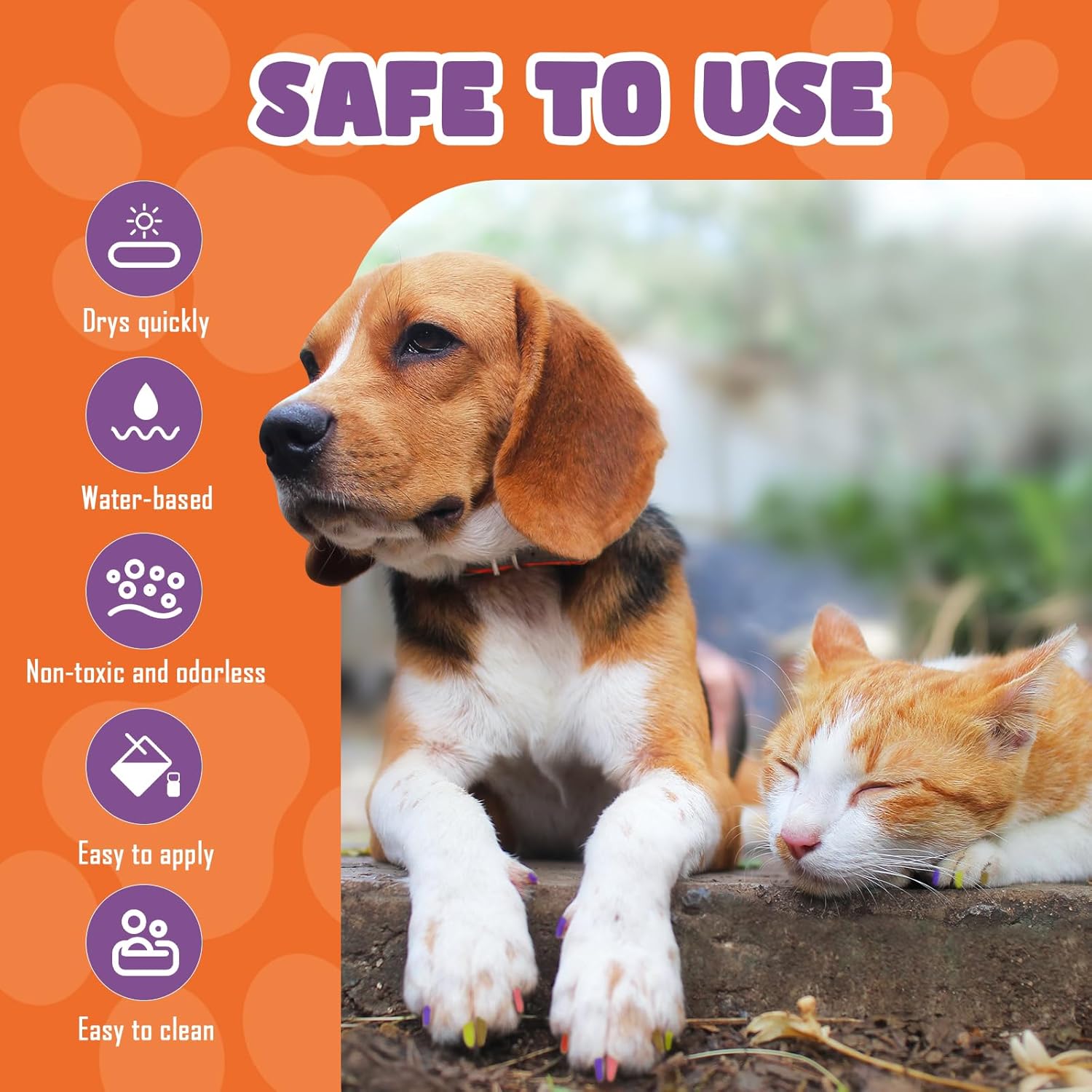 Avont Bolígrafo de esmalte de uñas para perros, 12 colores de secado rápido, pintura de uñas para perros, esmalte de uñas seguro para perros,