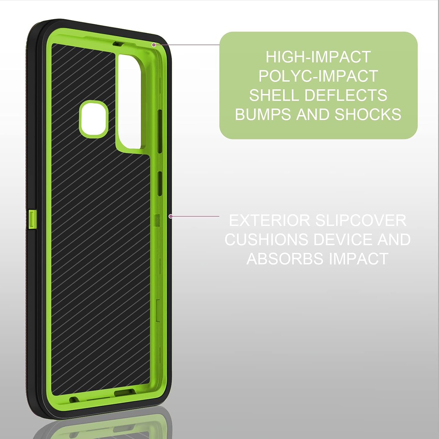 I-HONVA Funda para Samsung Galaxy A30, Galaxy A20 a prueba de golpes, protección de cuerpo completo 3 en 1 sin protección de pantalla Funda