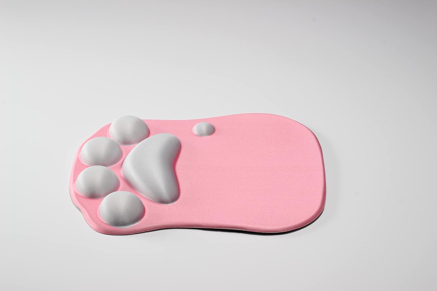 Alfombrilla de mouse con diseño de pata de gato con cojín de apoyo para la muñeca, reposamuñecas de silicona suave, alfombrilla ergonómica para