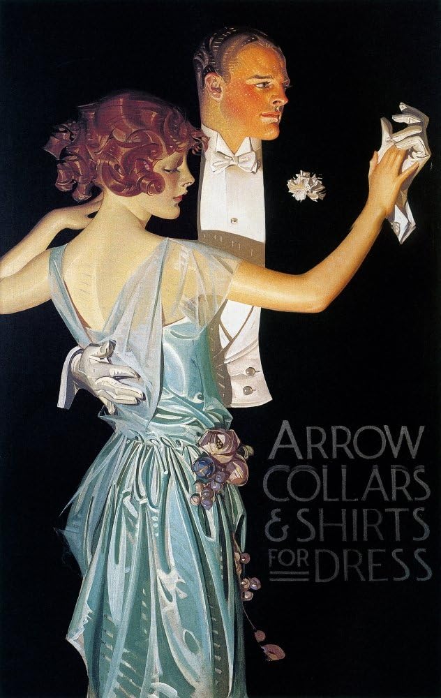 JC Leyendecker – Collar de camisa de flecha, anuncio de 1923 Namerican por JC Leyendecker para collares de camisa de flecha, impresión de póster por