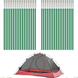 Fercery 17 pulgadas, 36 paquetes, largo aproximadamente 52 pies, diámetro  0.256 in poste de tienda, reemplazo, túnel de cultivo de plantas, postes Fercery 17 pulgadas, 36 paquetes, largo aproximadamente 52 pies, diámetro  0.256 in poste de tienda, reemplazo, túnel de cultivo de plantas, postes