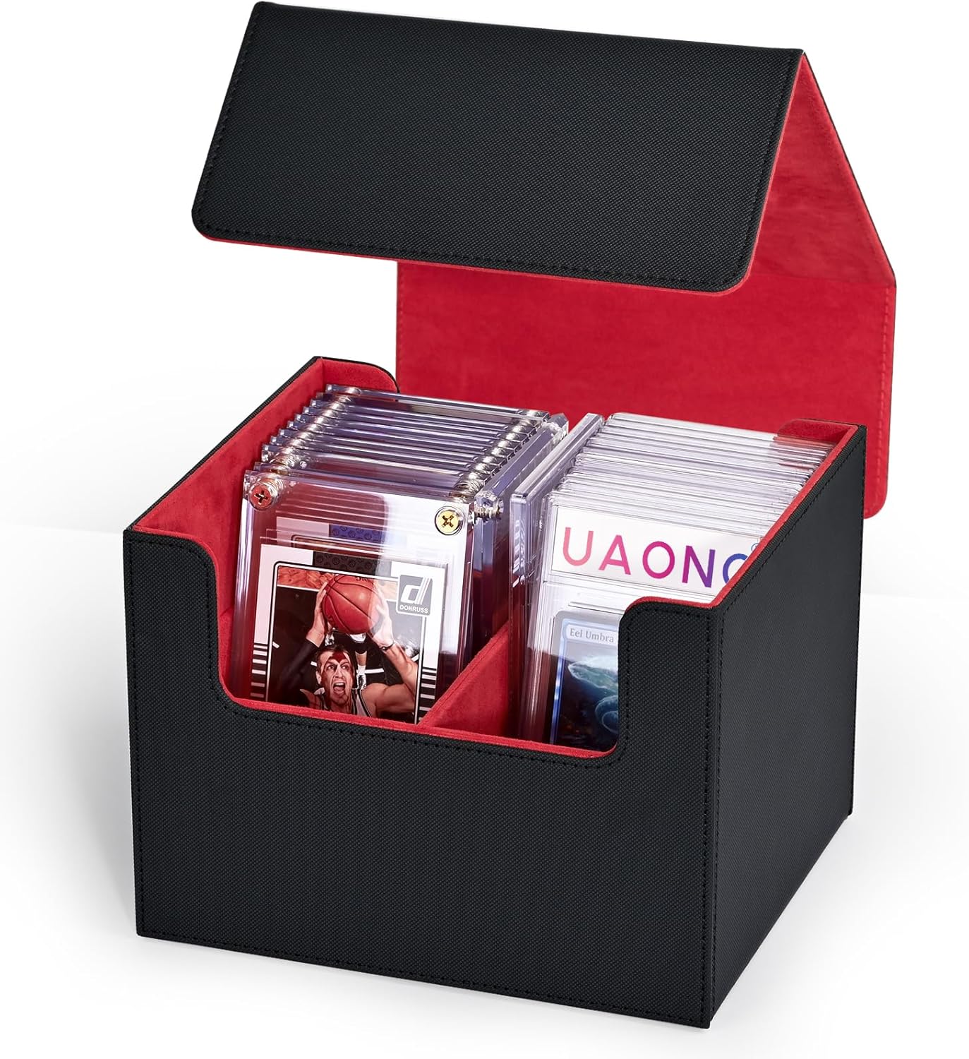 Caja de almacenamiento de tarjetas graduadas, soporte para tarjetas PSA compatible con 46 tarjetas deportivas graduadas, caja de almacenamiento de