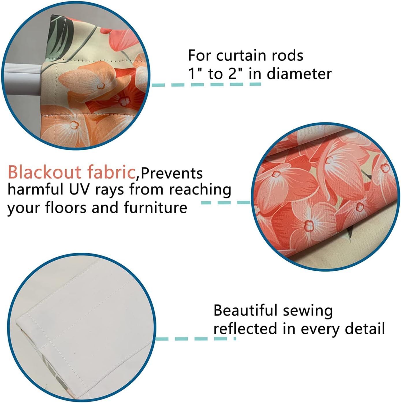 Cenefa de ventana con temática geométrica, cenefa de cortina opaca con patrón de rayas para decoración de cocina y dormitorio con bolsillo para