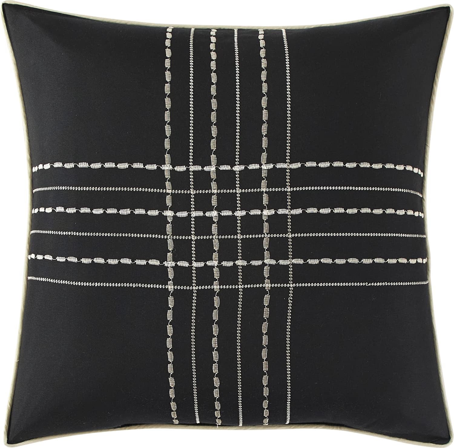Grand Avenue Juego de edredón negro y dorado, tamaño California King, juego de ropa de cama suave de 7 piezas, jacquard y clip, para todas las