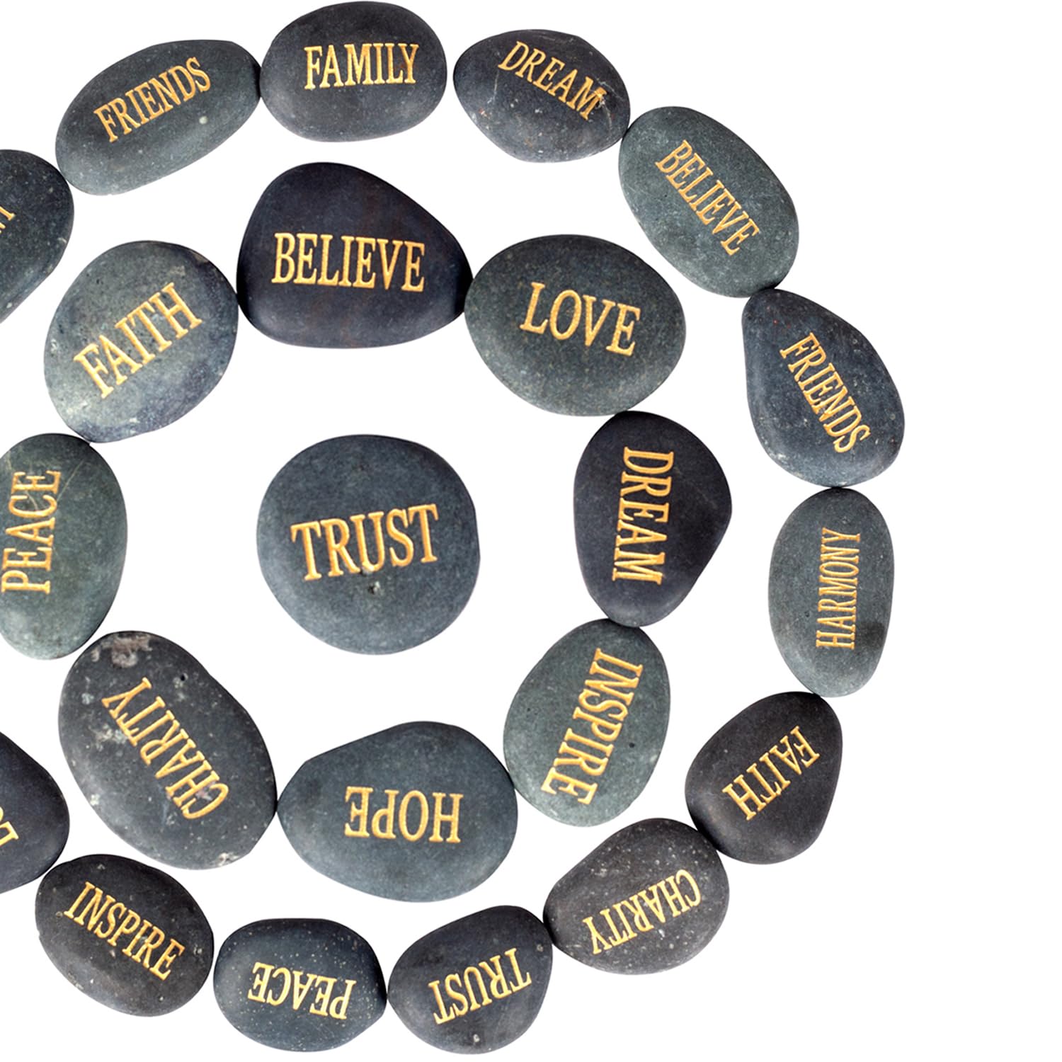 Barelove 12 piedras inspiradoras grabadas inspiradoras para fomentar la fe, oración, piedras de jardín pulidas, regalos únicos y reflexivos, ideales