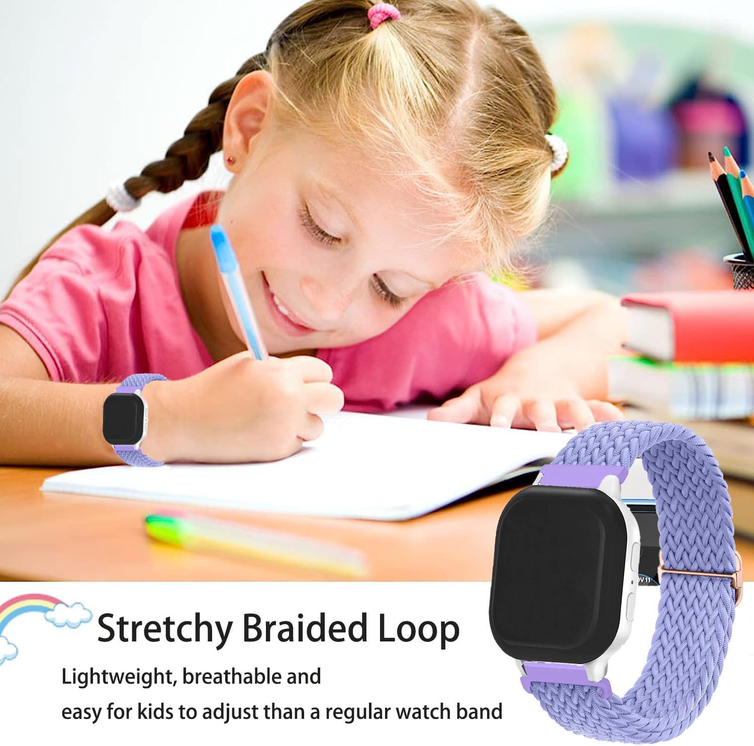 Braided for Gizmo Watch Band Replacement,for Verizon Gizmo Watch 3 2 1for Gabb Watch 2 1for SyncUP Kids Watch Bands Boys Girls,20mm Nylon Strap