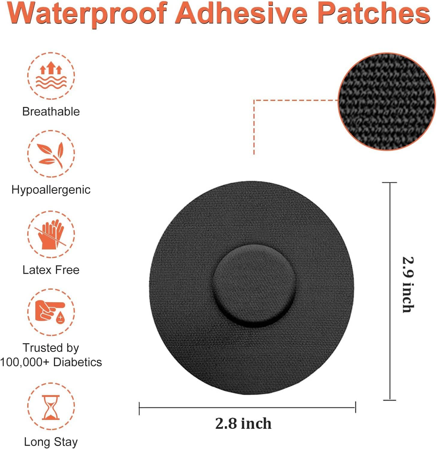 Cubiertas de sensor para Freestyle Libre, 30 parches adhesivos para sensor impermeables y a prueba de sudor, cinta de sobreparche para sensor CGM