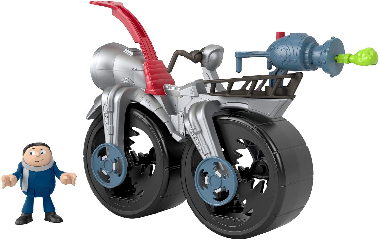 Imaginext Minions The Rise of Gru Rocket Bike and Gru, juego de vehículos y figuras de 6 piezas para niños en edad preescolar a partir de 3 años