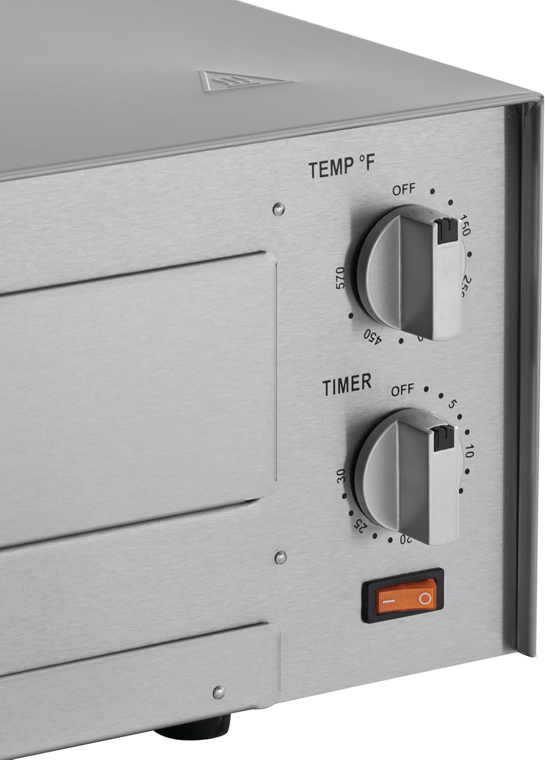 Kratos 29M-036 Horno eléctrico comercial de pizza de 16 pulgadas, 120 V, 1700 vatios, horno de pizza de acero inoxidable para restaurantes, cocina