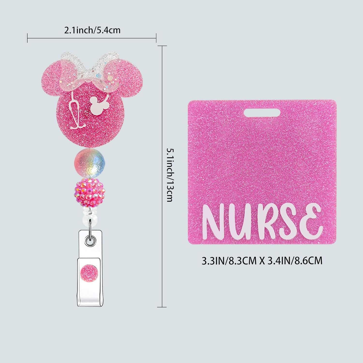Juego de carretes de insignias para enfermera, bonitos portatarjetas retráctiles y tarjeta de amigo para accesorios de asistente médico, divertidos