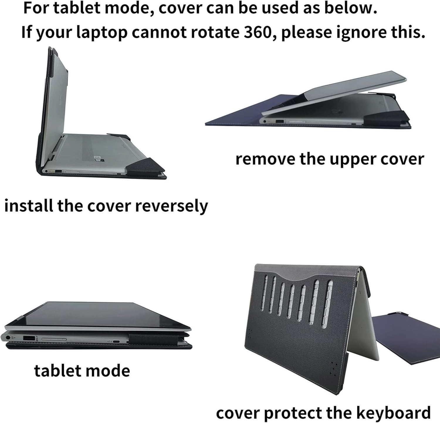 Funda protectora para laptop Lenovo Flex 7 14IAU7 14IRU8 y Lenovo Slim 7 14IAP7 14IRP8 de 14 pulgadas, piel sintética, funda protectora para