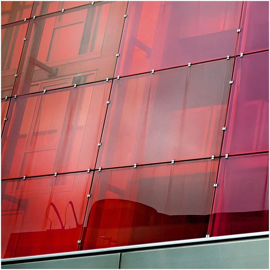 BDF – Película para ventana de tarjeta, color rojo transparente (36″ X 25ft)