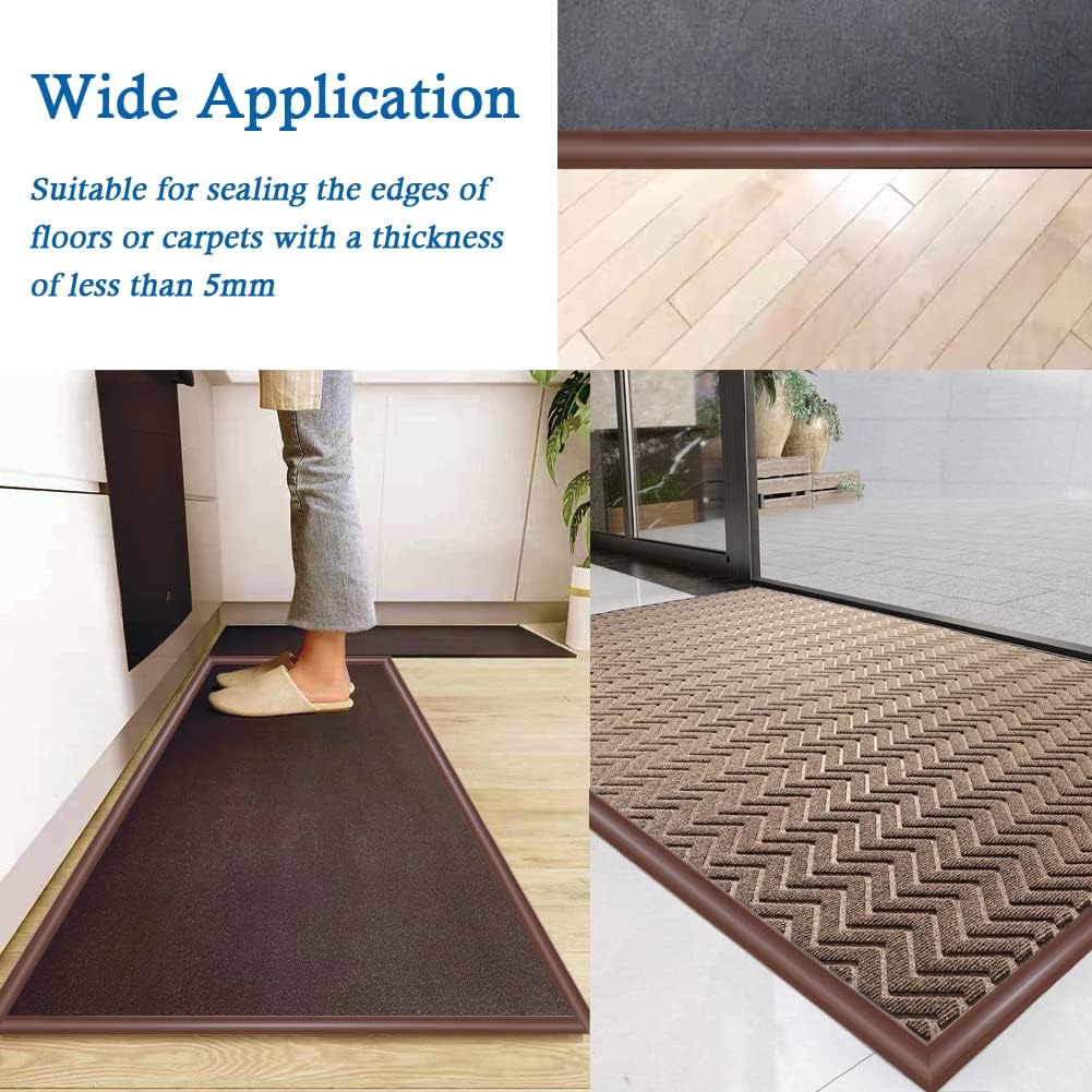 Tira de transición de suelo autoadhesiva para alfombras y pisos, tira de borde de PVC para transición de umbral adecuada para altura de umbral