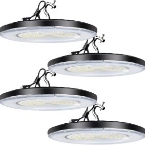 Lightdot Luz LED de tienda de alta bahía de 320 W, 45000 lm (Eqv.1200W MHHPS), luz LED UFO High Bay de 5000 K, iluminación de alta bahía para 30-42 Lightdot Luz LED de tienda de alta bahía de 320 W, 45000 lm (Eqv.1200W MHHPS), luz LED UFO High Bay de 5000 K, iluminación de alta bahía para 30-42