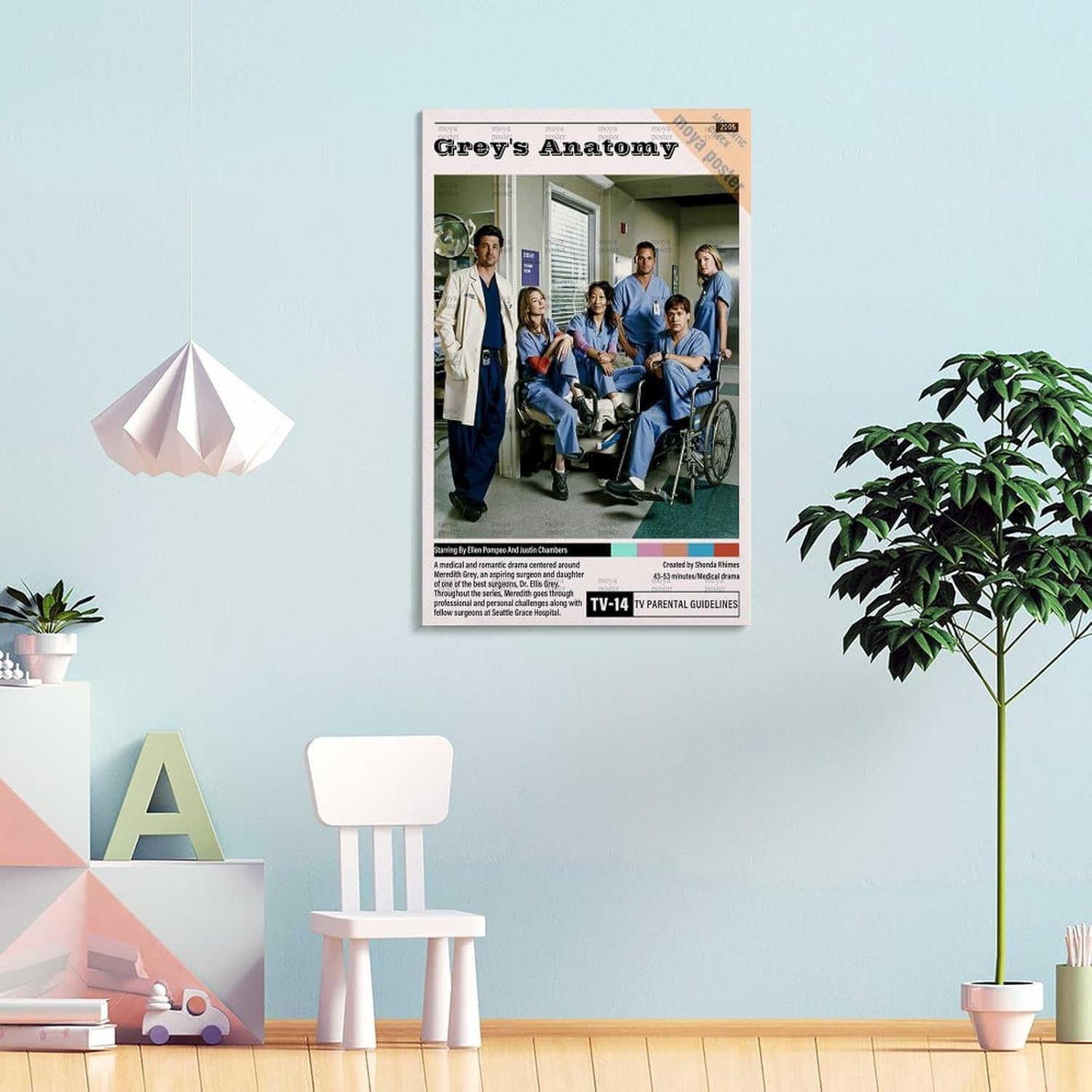 Pósteres estéticos de la serie de televisión de Anatomía de Grey’s Anatomy, pintura decorativa, lienzo, pósteres de pared e impresión artística
