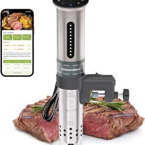 KitchenBoss Wifi Sous Vide Machine Ultra-silencioso Sous-vide Immersion Circulator Cooking Machine APP Control 1100W, IPX7 impermeable Precision KitchenBoss Wifi Sous Vide Machine Ultra-silencioso Sous-vide Immersion Circulator Cooking Machine APP Control 1100W, IPX7 impermeable Precision