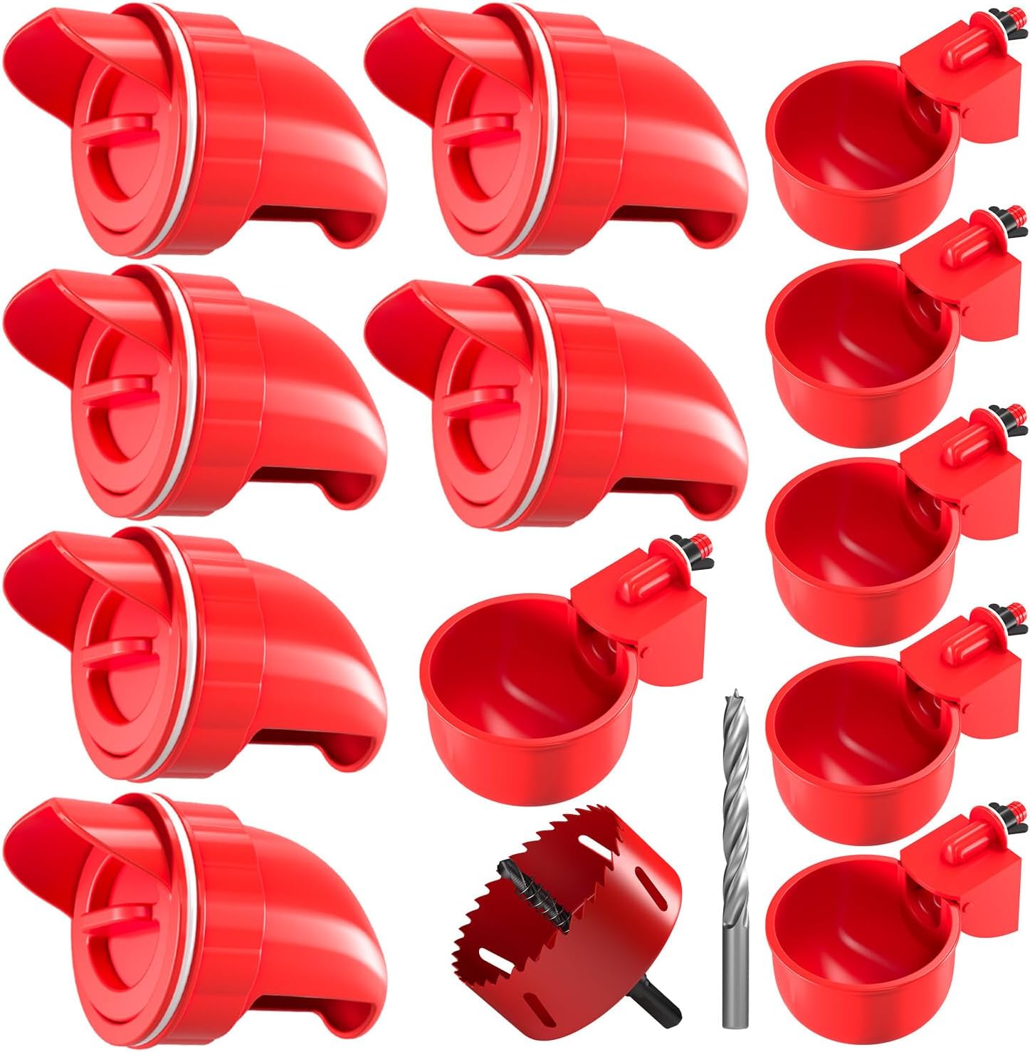 Alimentador automático para pollos sin desperdicios, alimentador automático para aves de corral, juego de comederos y bebederos de pollo para