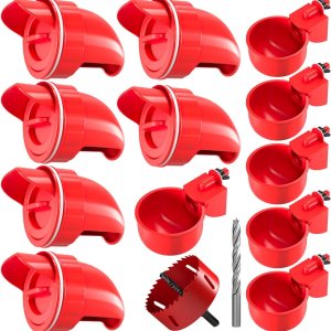 Alimentador automático para pollos sin desperdicios, alimentador automático para aves de corral, juego de comederos y bebederos de pollo para Alimentador automático para pollos sin desperdicios, alimentador automático para aves de corral, juego de comederos y bebederos de pollo para