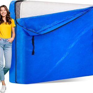 AlexHome Bolsa de colchón para mudanza y almacenamiento, lona resistente, reutilizable, funda de colchón fácil de transportar (tamaño calibrado) AlexHome Bolsa de colchón para mudanza y almacenamiento, lona resistente, reutilizable, funda de colchón fácil de transportar (tamaño calibrado)