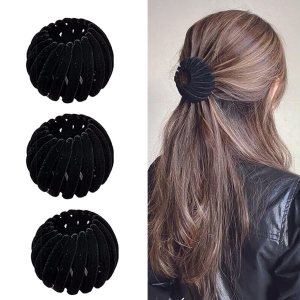 Sizobi 3 pinzas para el cabello negras, pinzas expandibles para el cabello, accesorios para el cabello para mujeres y niñas, clip para moño para Sizobi 3 pinzas para el cabello negras, pinzas expandibles para el cabello, accesorios para el cabello para mujeres y niñas, clip para moño para