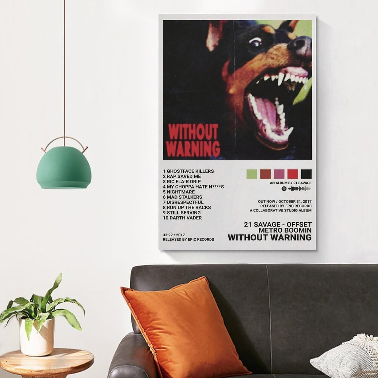 VERMIS Póster de lienzo sin advertencia 21 salvajes, compensados y metro, pintura artística decorativa para pared, sala de estar, dormitorio,