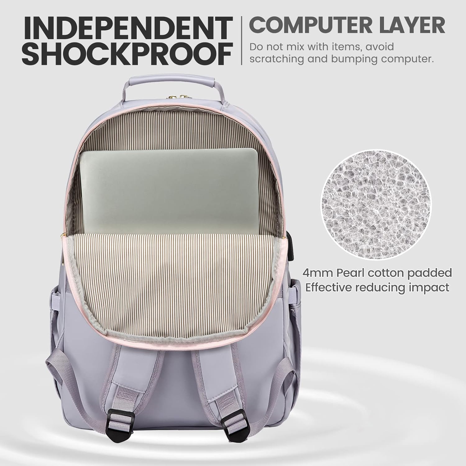 LOVEVOOK Mochila para laptop de 17.3 pulgadas para mujer, bonita mochila de viaje para mujer, bolsa profesional para computadora portátil,