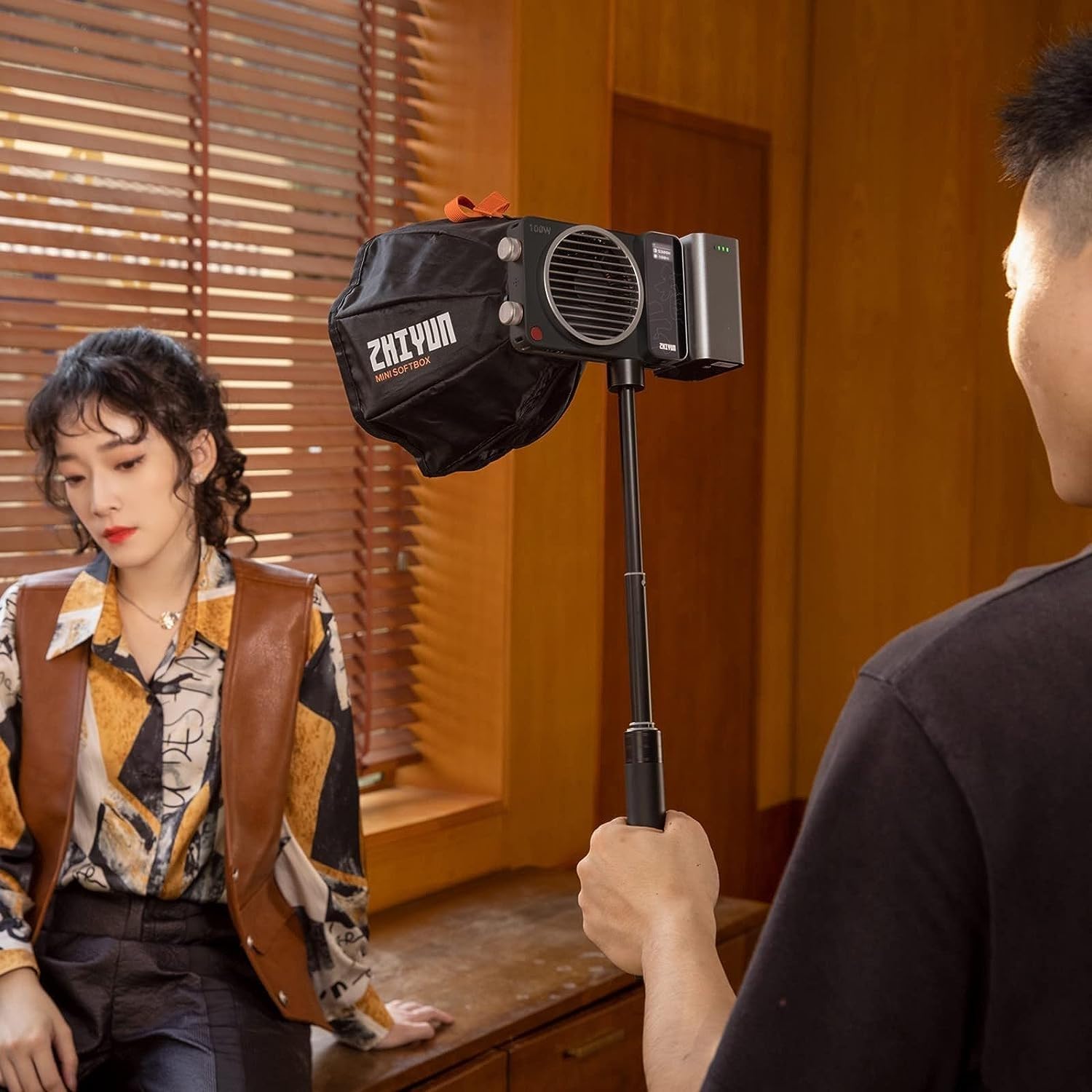 Zhiyun Mini Softbox, montaje ZY para Zhiyun Mouls G60 y X100 COB Video LED Luz