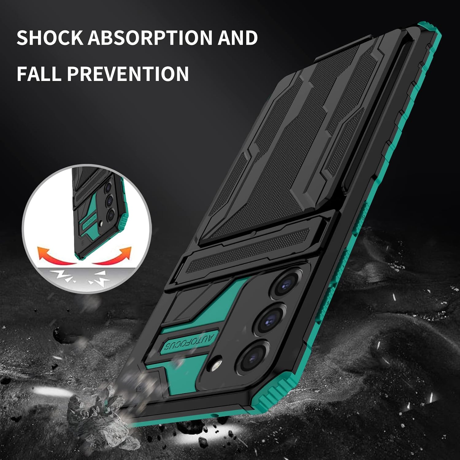 Asuwish Funda de teléfono para Samsung Galaxy S21 FE Gaxaly S 21 FE 5G con protector de pantalla de vidrio templado y soporte delgado para tarjeta