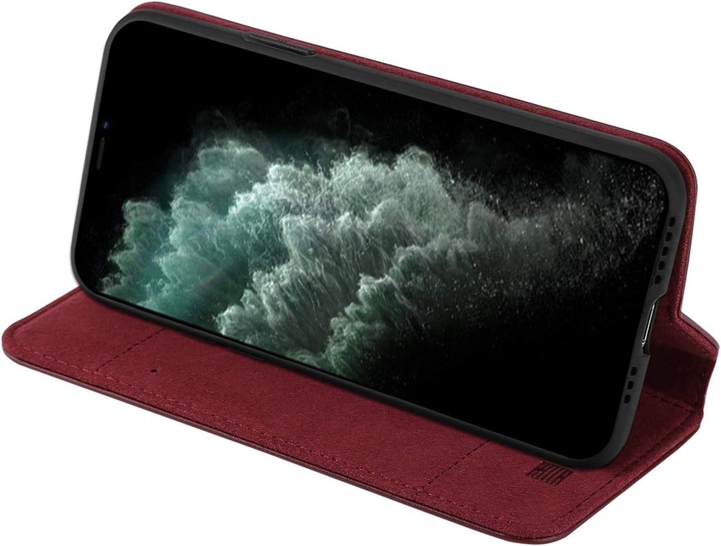 Classic Series 2.0 – Funda de piel auténtica tipo libro tipo libro tipo libro para Apple iPhone 11 Pro Max (6.5 pulgadas), diseño de piel auténtica