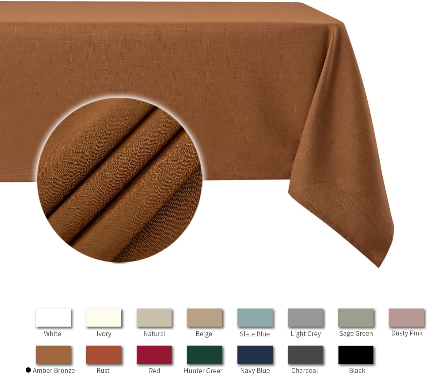 maxmill Mantel de otoño impermeable resistente a las arrugas, suave lino sintético, texturizado, para cosecha de Acción de Gracias, cenas en