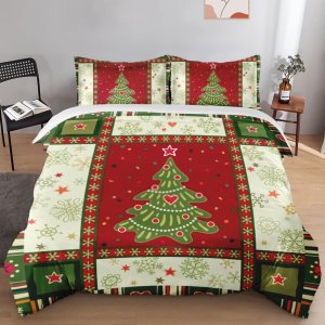 Juego de funda de edredón, copos de nieve de árbol de Navidad, juego de ropa de cama de Navidad para niños y adultos, decoración de dormitorio, Juego de funda de edredón, copos de nieve de árbol de Navidad, juego de ropa de cama de Navidad para niños y adultos, decoración de dormitorio,