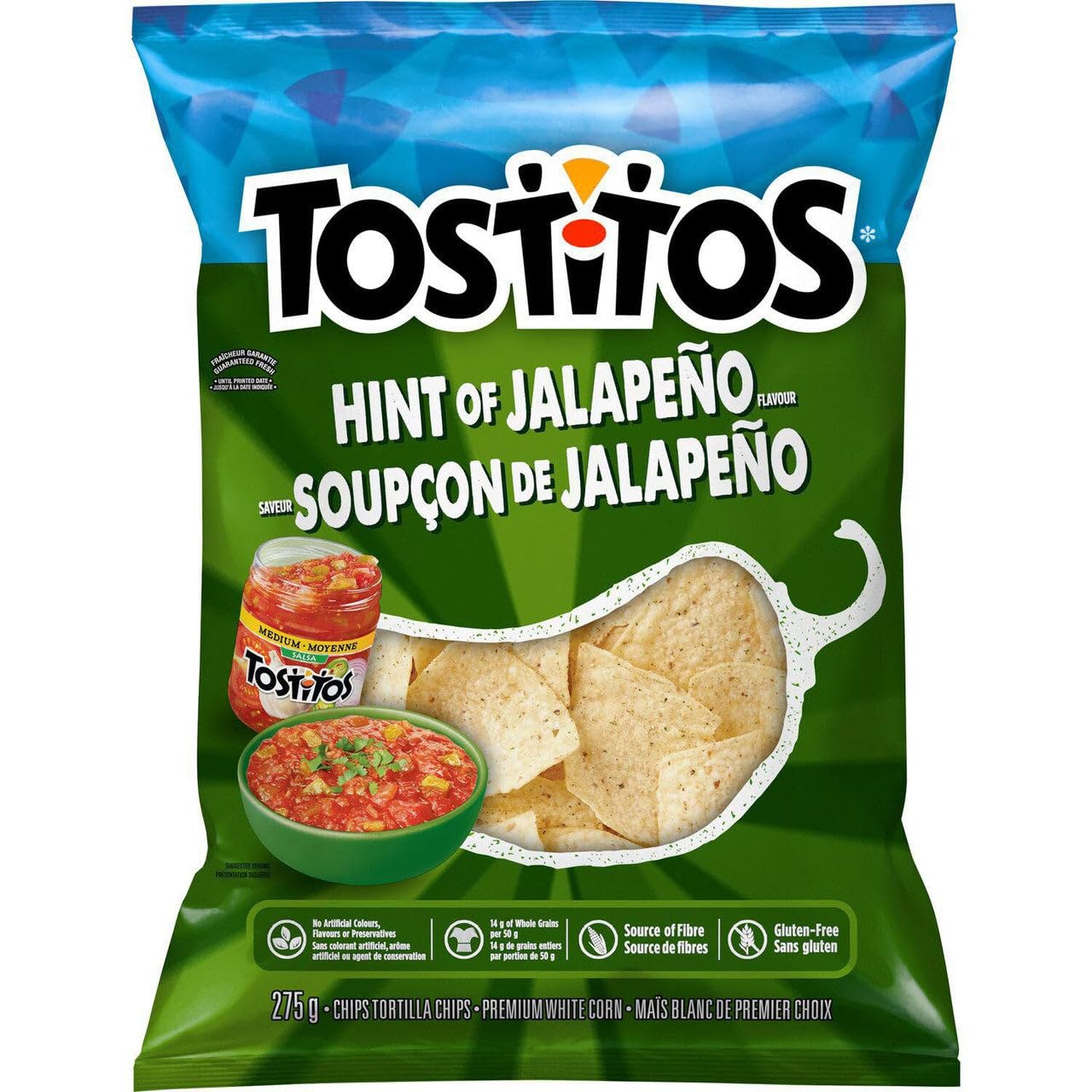 Tostitos Hint of Jal Tortilla Chips 275g9.7oz, paquete de 2 Importado de Canadá