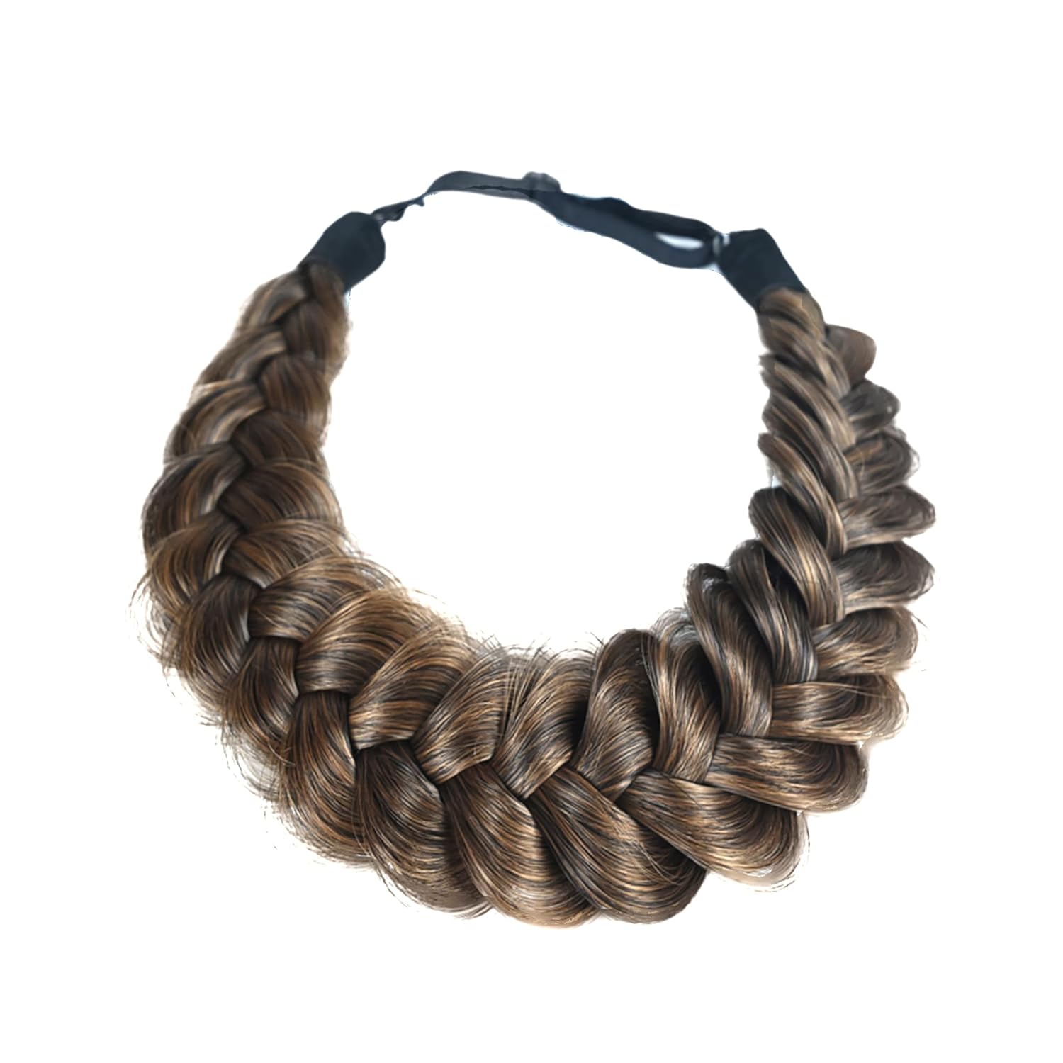 Diadema trenzada de 2 hebras, clásica, gruesa, trenzada, ancha, elástica, elástica, de calidad, sintética, trenzada, para mujeres y niñas, estilo