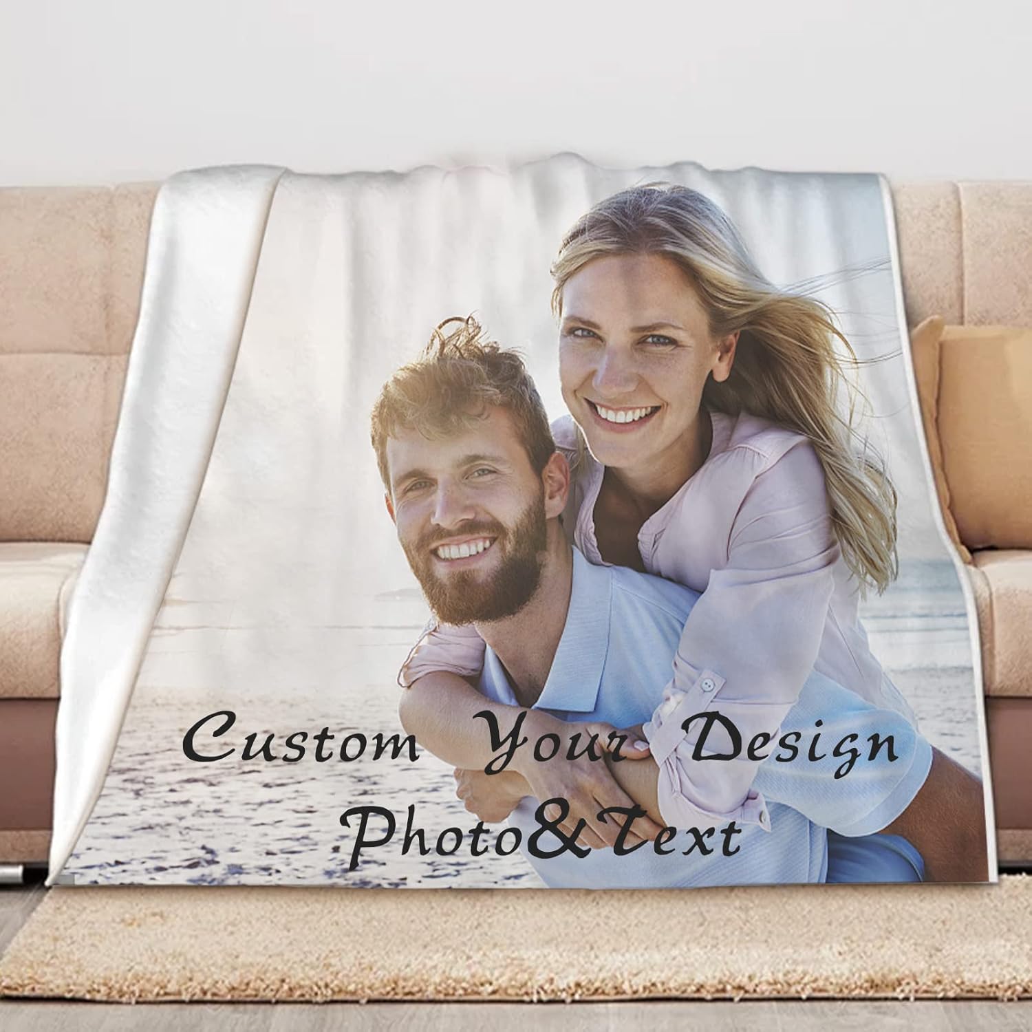 Manta personalizada con fotos, texto, manta de cama personalizada con imagen, manta de franela personalizada para madres, padres, amantes, Navidad,