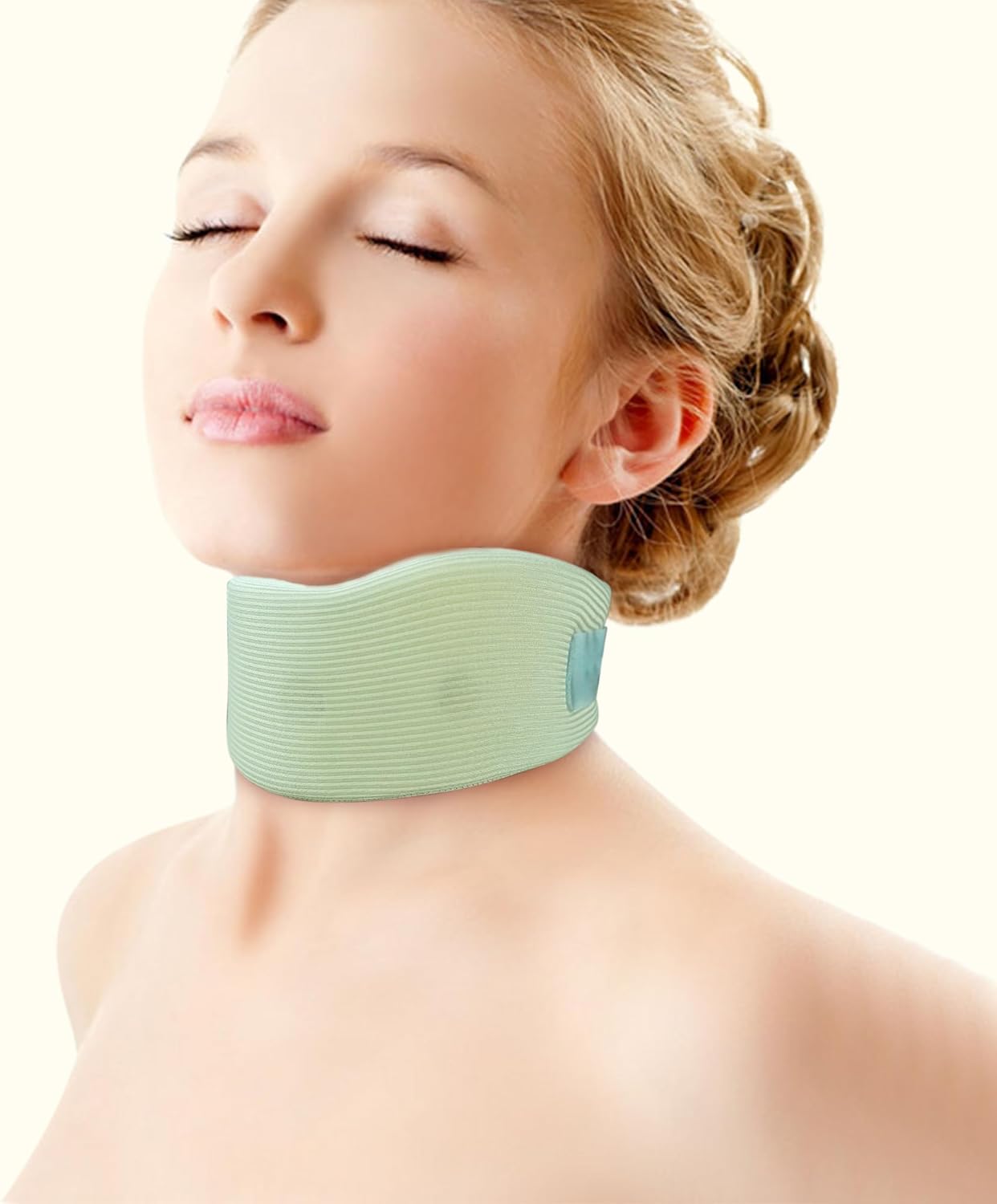 Cuello cervical de espuma transpirable para dormir y aliviar el dolor de cuello, soporte ergonómico ajustable y suave para el cuello y corrector de