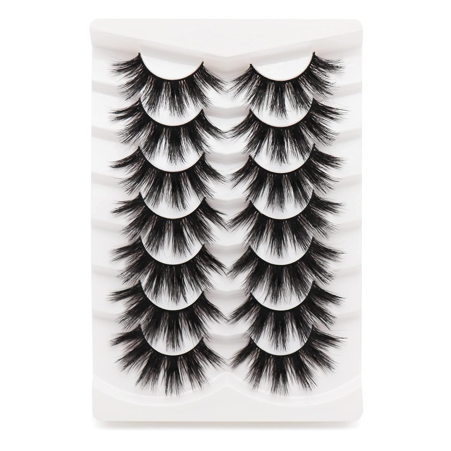 Veleasha – Paquete de 7 pares de pestañas imitación visón de 0.787pulgadas de largo (20 mm). Pestañas postizas hechas a mano, suaves y espesas para